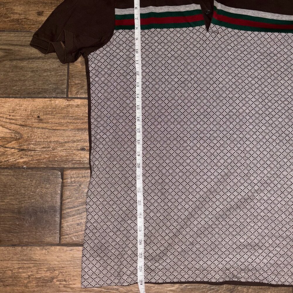 FREE SHIPPING Gucci Piquet Monogram Polo Style Shirt - Picture 7 of 10